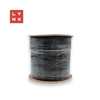 LYNX FTP kabel Cat6, PE (Fca), celoměděný, venkovní, černý, box 305m