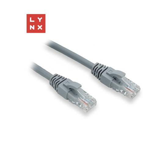 LYNX UTP patch kabel Cat6, PVC, 15m, šedý