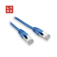 LYNX FTP patch kabel Cat5e PVC, CCA, 1m, modrý (balení obsahuje 10ks)