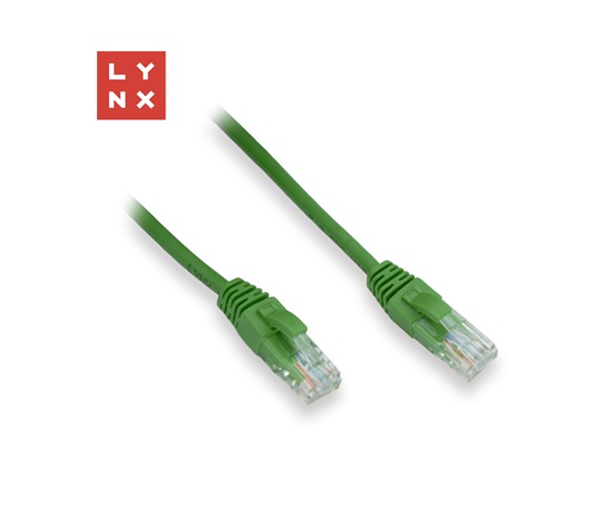 LYNX UTP patch kabel Cat5e, PVC, CCA, 10m, zelený