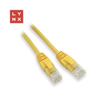 LYNX UTP patch kabel Cat5e, PVC, CCA, 5m, žlutý