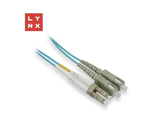 LYNX duplexní patch kabel MM, OM3, LC/SC, 50/125µm, 5m