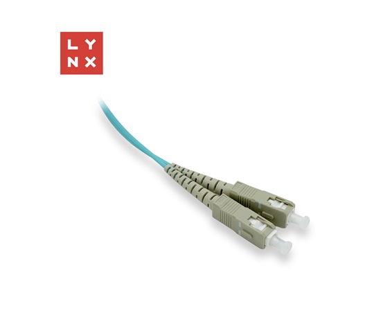 LYNX duplexní patch kabel MM, OM3, SC/SC, 50/125µm, 3m