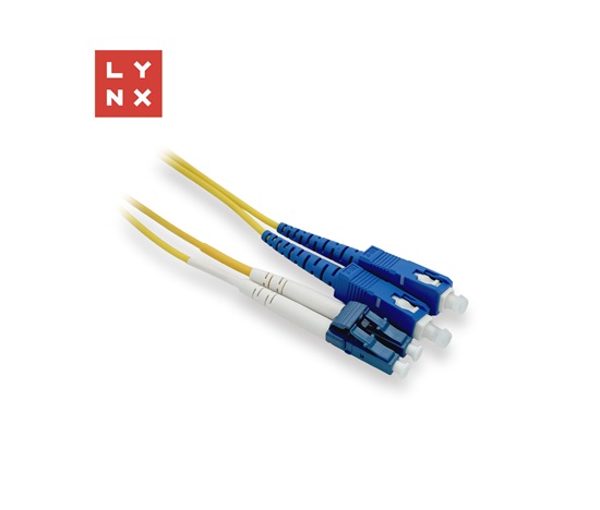 LYNX duplexní patch kabel SM, OS2, LC/SC, 9/125µm, 5m
