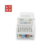 LYNX keystone UTP Cat6, samozařezávací, 90stp., bílý