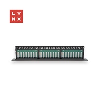 LYNX 19" patch panel  48-port, UTP Cat6, 50µ, nestíněný, černý