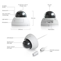 UBNT UVC-AI-Dome-W - AI Dome PoE kamera, 8MP, bílá