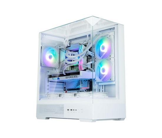 ZALMAN case P40 Prism, Mid Tower, ATX, 2xUSB 3.0, 1xUSB-C, 1x 120mm ARGB Fan, bílá