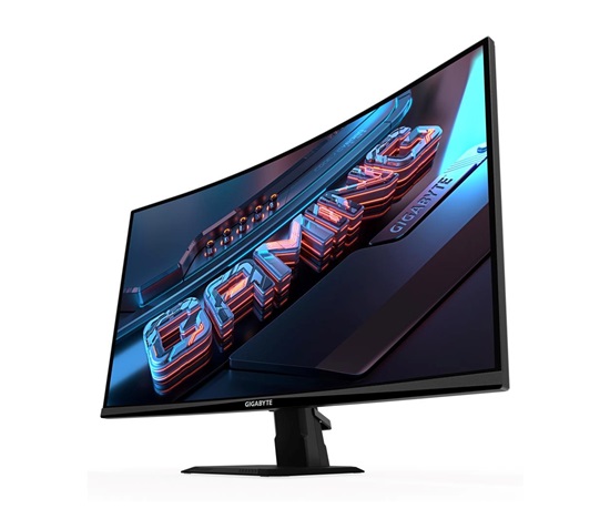 GIGABYTE LCD - 27" Gaming monitor GS27QCA, Prohnutý VA 1500R, 2560x1440 QHD, 180Hz, 5000:1, 250cd/m2, 1ms, 2xHDMI, 1xDP