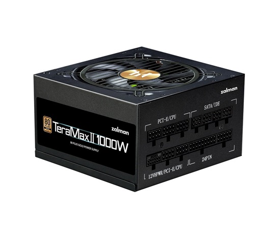 ZALMAN zdroj TeraMax II, 1000W, 120mm, 80Plus Gold, Plně Modulární, ATX 3.0, černá