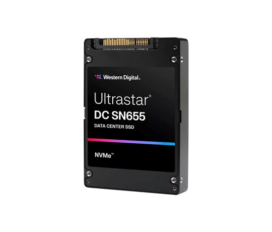 WD Enterprise SSD 30.72TB Ultrastar DC SN655, PCIe Gen4, (R:6100, W:3400MB/s), RI-1DW/D BICS5 ISE