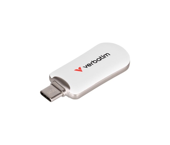 VERBATIM Flash Disk 64GB Plectra USB-C 3.0, bílá