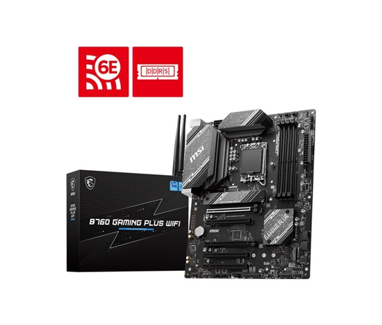 BAZAR - MSI MB Sc LGA1700 B760 GAMING PLUS WIFI, Intel B760, 4xDDR5, 1xDP, 1xHDMI, ATX - Po opravě (Bez příšlušenství)