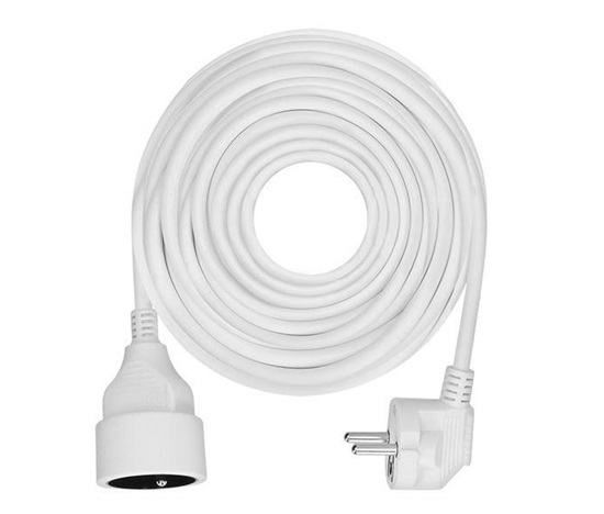 Solight 1z prodlužovací přívod - spojka, 15m, 3 x 1,5mm2, bílá