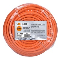Solight prodlužovací přívod - spojka, 1 zásuvka, 40 m, 3 x 1,5mm2, oranžová