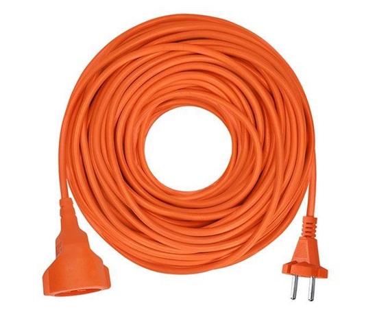Solight 1z pohyblivý přívod - spojka, 25m, 2 x 1,5mm2, oranžová