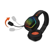 CONNECT IT Herní sluchátka s mikrofonem BIOHAZARD Blast, Bezdrátové RF 2.4GHz a Bluetooth, černá