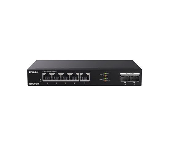 Tenda TEM2007X 5x RJ45 2.5G + 2x SFP+ 10G Multi-Gigabit Switch