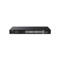 Tenda TEG1128P-24-410W (24xPoE 802.3af/at 10/100/1000Mbps, Uplink 2xRJ45 + 2xSFP) 370W