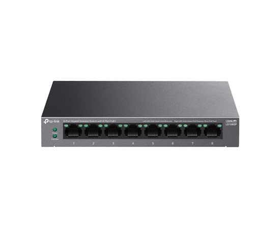 TP-Link LiteWave switch LS108GP (8xGbE, 8xPoE+, 62W, fanless)