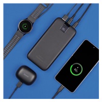 Hama PD 10 powerbanka, 10000 mAh, PD, Qualcomm, 3 výstupy: 2x USB-C, 1x USB-A, LED displej