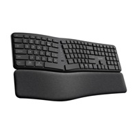 TRUST klávesnice Keyra, Ergonomická, Bezdrátová, US, černá