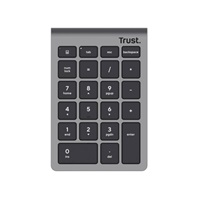 TRUST Numerická klávesnice Xalas, Bezdrátová RF 2.4GHz, šedá