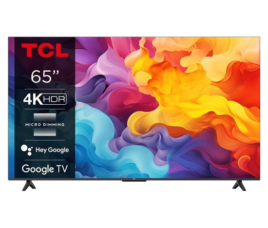 TCL 65V6B 65" TV, 4K Ultra HD, Smart, Dolby Audio, Google TV, Miracast, Bluetooth, WiFi, ALLM