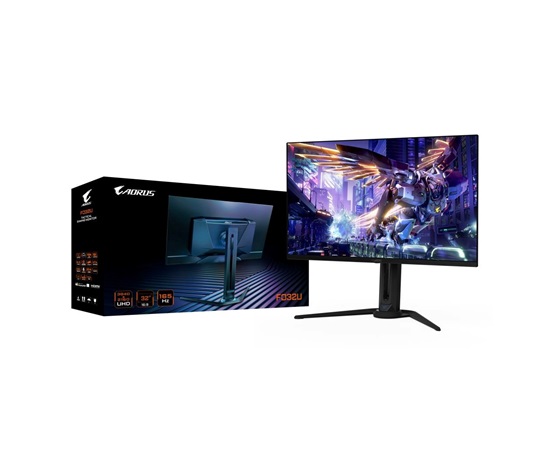 GIGABYTE LCD - 32" Gaming monitor AORUS FO32U, OLED, 3840 x 2160 UHD, 165Hz, 1.5M:1, 250cd/m2, 0.03ms, 2xHDMI, 1xDP