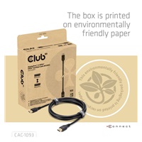 Club3D Kabel DisplayPort 2.1 na DisplayPort 2.1, VESA DP54, 4K240Hz/8K120Hz (M/M), 3m, černá