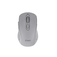 C-TECH myš Dual mode WLM-12GR, bezdrátová, 1600DPI, 6 tlačítek, šedá, USB nano receiver