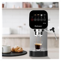 Rohnson espresso, 1360 W, 20 bar, slim design, dotykový ovládací panel, vysokotlaká tryska