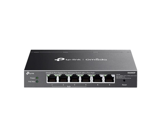 TP-Link OMADA switch ES206GP (6xGbE,4xPoE+,65W, fanless)