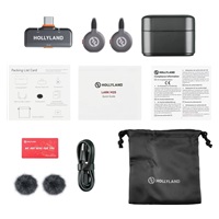 Hollyland LARK M2S Duo Wireless Lavalier Microphone with USB-C Plug (Duo, Space Gray)