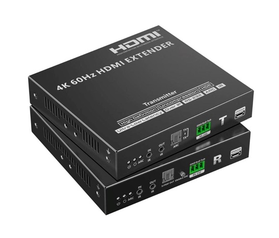PremiumCord HDMI Nekompresovaný extender na 80m přes 10G LAN, 4K@60Hz, over IP