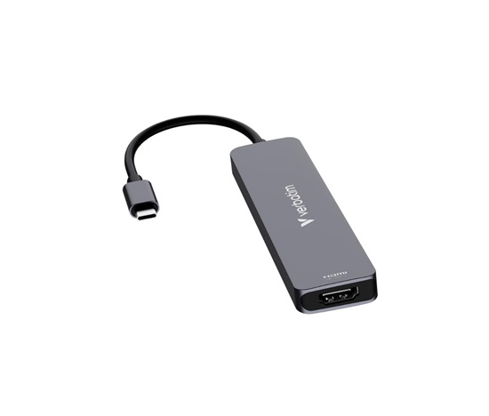 VERBATIM Dokovací stanice USB-C, 7v1, HDMI, USB-C PD, USB-C, 2xUSB 3.0, SD a microSD, šedá