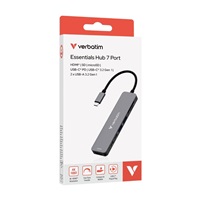 VERBATIM Dokovací stanice USB-C, 7v1, HDMI, USB-C PD, USB-C, 2xUSB 3.0, SD a microSD, šedá