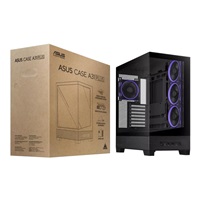 ASUS case A31 PLUS TG ARGB, Mid Tower, Průhledná bočnice, 4x120mm ARGB Fan, ARGB Hub, černá