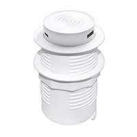 Solight bezdrátová 15W + USB A+C 20W PD výsuvná nabíječka, bílá