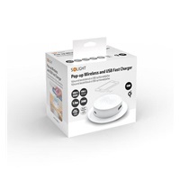 Solight bezdrátová 15W + USB A+C 20W PD výsuvná nabíječka, bílá