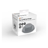 Solight výsuvná nabíječka USB A+C 24W PD, černá