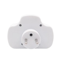 Solight rozbočka, 1x 10A + 2x 2,5A, bílá, vypínač