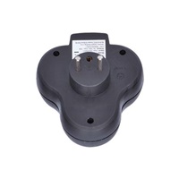 Solight rozbočka, 3 x 10A, černá, vypínač