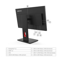 LENOVO LCD ThinkVision T24-40 23.8" IPS,matný,16:9,1920x1080,178/178,6ms,250cd,1500:1,DP,HDMI,VGA,VESA,PIVOT,3Y