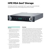 HPE MSA 2070 SFF 2x10/25GbE iSCSI 4-port Cntrl 12x1.92TB SSD 4x10Gb iSCSI XCVR 23TB Storage Array