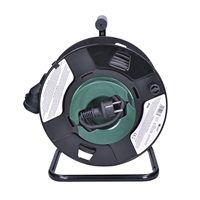 Solight prodlužovací přívod na bubnu, 1 zásuvka, venkovní, 50m gumový kabel, 3x 1,5mm2, IP44