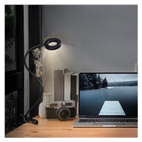 Solight LED stmívatelná stolní lampička s klipem, 300lm, nastavitelná teplota světla, USB