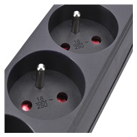 Solight prodlužovací přívod, 4 zásuvky, černý, 3m