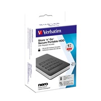 BAZAR- VERBATIM Externí HDD 1TB Incl.KEYPAD USB3.1 USB 3.0 GDPR