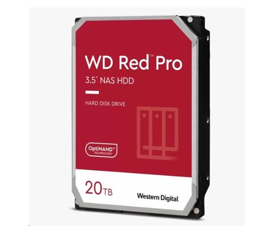 WD RED Pro NAS WD202KFGX 20TB, SATA III 3.5", 512MB 7200RPM, 285MB/s, CMR